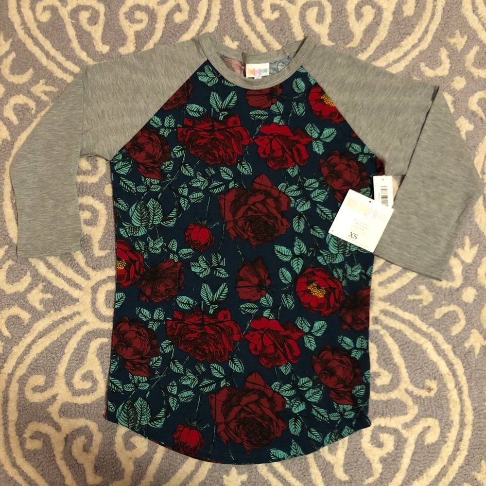 NWT Lularoe Vintage Roses Randy top